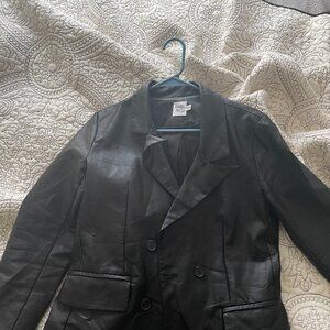 ELLEN FAUX LEATHER BLAZER - S/M